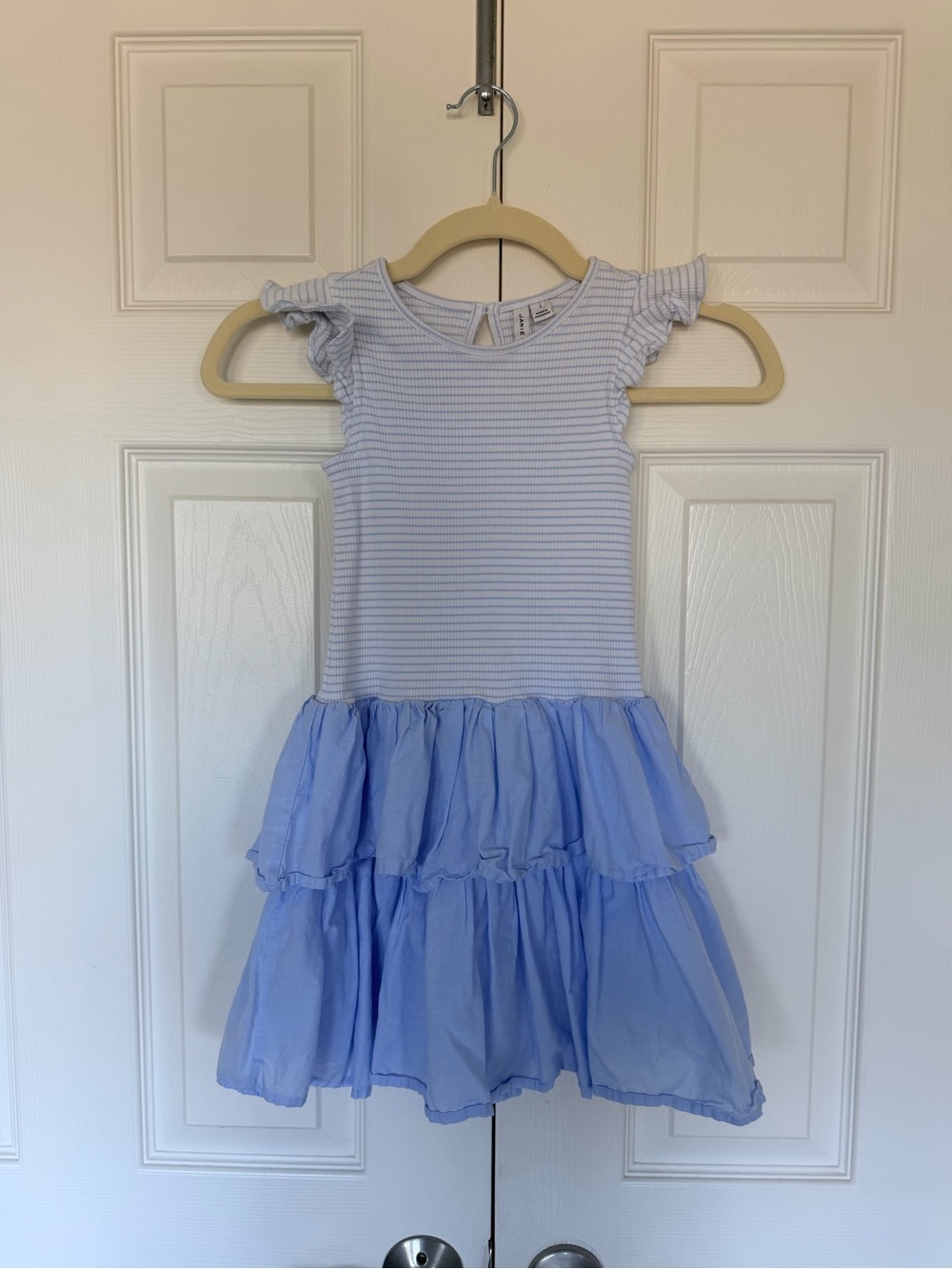 Janie and Jack Light Blue Ruffled Tiered Girls' Dress